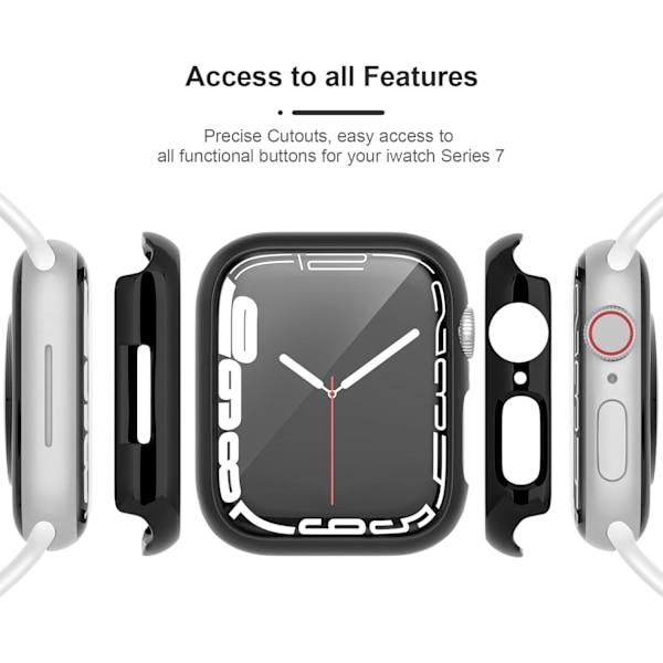 8-pack Apple Watch 45 mm fodral, ultratunt skydd (inget skärmskydd)