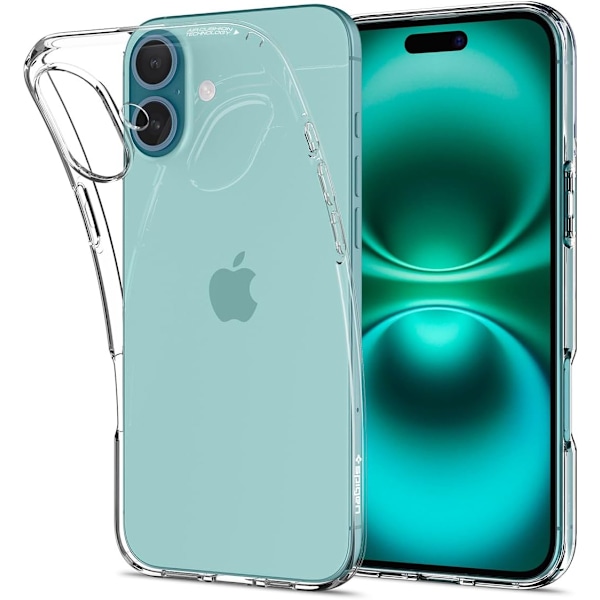 Liquid Crystal Designet til iPhone 16 Cover [Beskyttelse i Militærklasse] - Krystalklar Krystalklar
