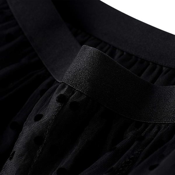 Kvinde Tulle Nederdele Høj Talje Lagdelt Blomstermønstret A-Linje Maxi Hem Nederdele
