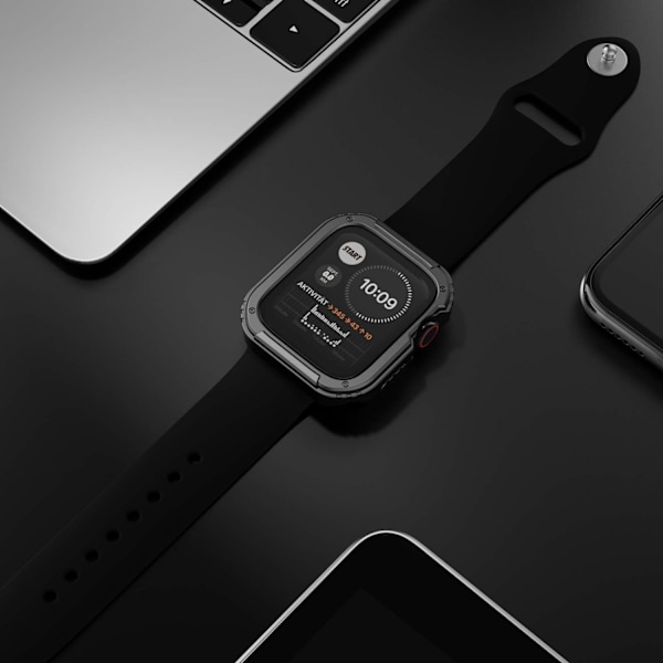 Robust Apple Watch-deksel 42mm Series 3/2/1 med skjermbeskytter, Slitesterk Militærgrad Quattro Pro Series Fallsikker Beskyttelsesdeksel Full Covera
