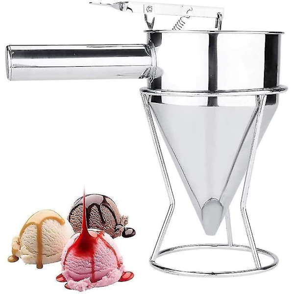 Kjøkken trakt, dispenser for matlagingstrakt, fondanttrakt i rustfritt stål, desserttrakt