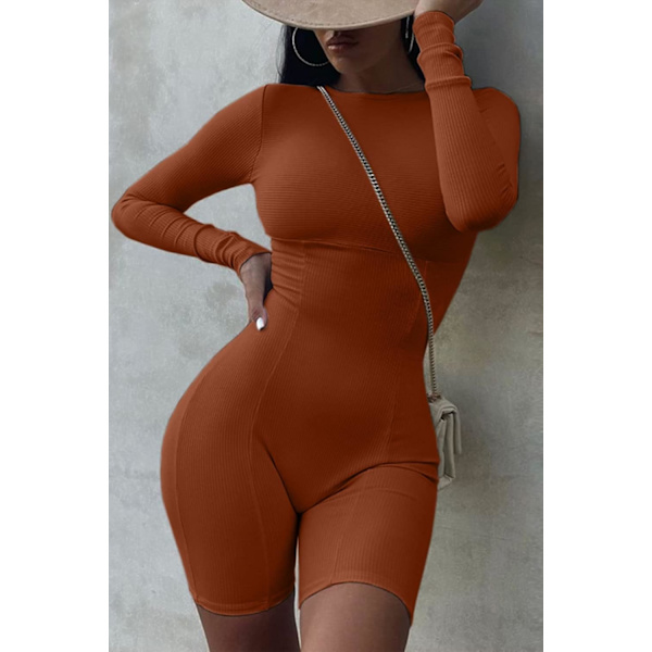 Kvinde Sexet Langærmet Bodycon Jumpsuit Fest Klub Kort Romper