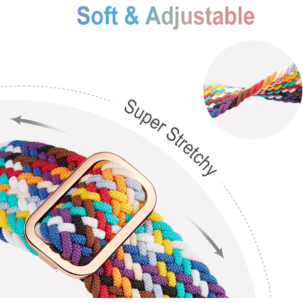 Flätad Solo Loop kompatibel med Apple Watch Band 42 mm