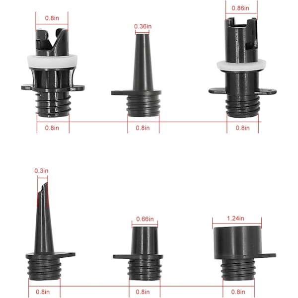SUP pumpe slange og adapter - Paddle board pumpe konnektor