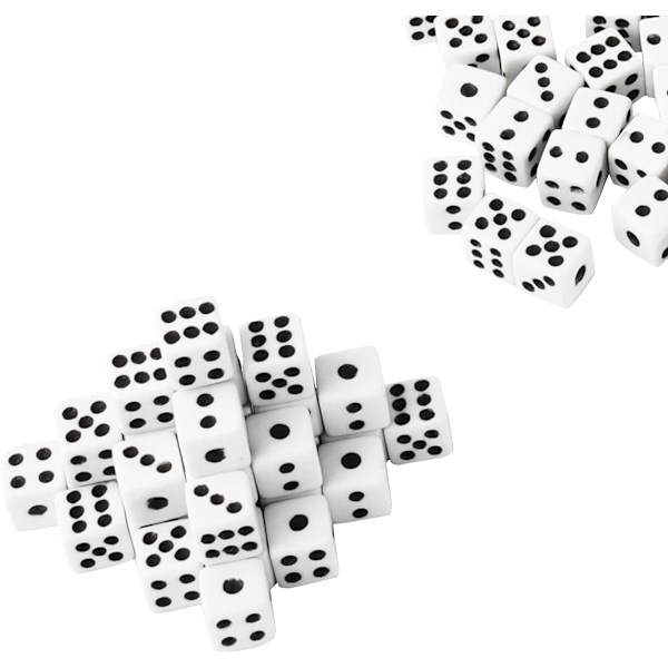 300 stycken tärningar set mini tärningar 6-sidiga spel tärningar små fyrkantiga hörn