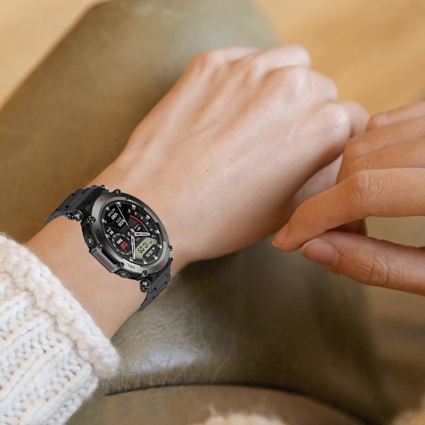 Reservedeler til Amazfit T-Rex Ultra, justerbar forretningsstil i metall, solid rustfritt stål hurtigutløserstropp for