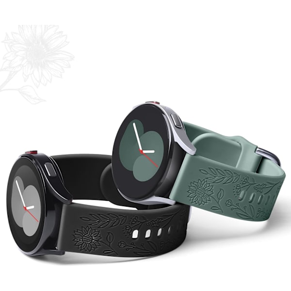 Solsikkegraverede remme, der er kompatible med Galaxy Watch 5/Watch
