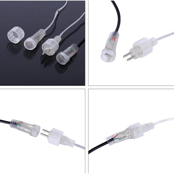 Oppgradert 30 cm 8 rør 144 LED meteor dusjlys, 11,81 tommer ultraklare LED regndråpelykter, vanntette rør for jul, tre, bryllup,