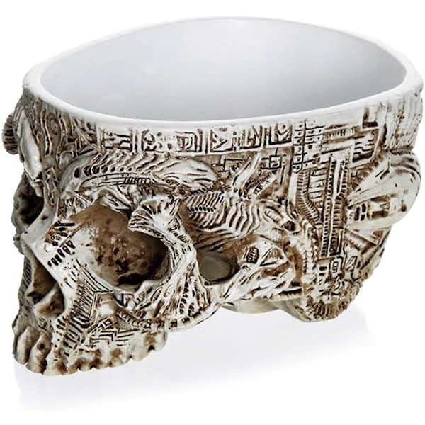 Halloween-skalleaskebeger for morsomme spøkelsesrøykergaver, sigarer, sigaretter, askebeger Retro Skull Askebeger, gotiske hjemmedekorgaver  Små  Små