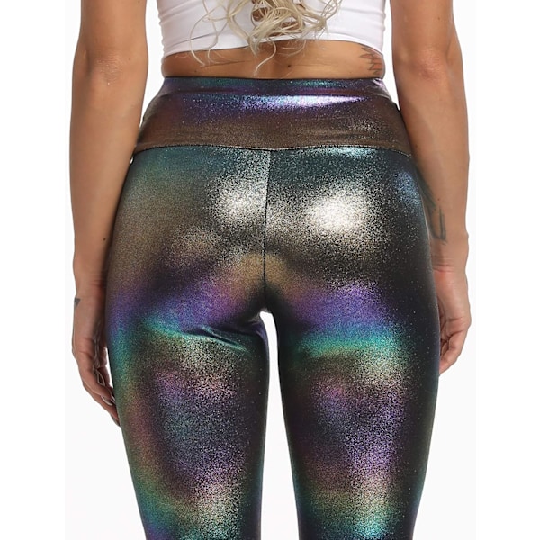 Kvinnors Leggings i konstläder Byxor PU Elastiskt formande höft