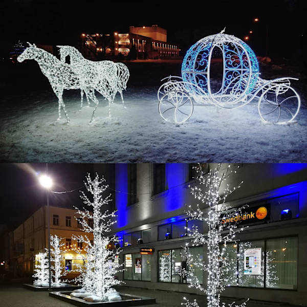 Ljusslingor, 42ft batteridrivna ljusslingor, 120 LED IP65 vattentäta utomhus ljusslingor med timer 8 lägen för sovrum, trädgård, fest, jul