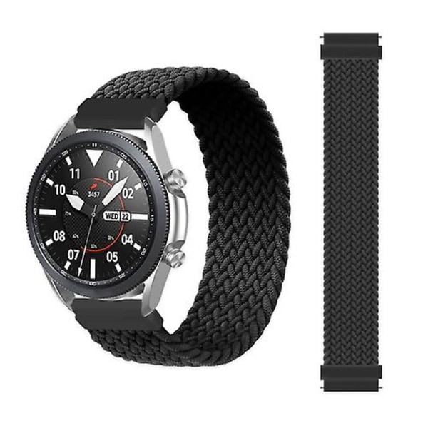 For Garmin Vivoactive 3 Justerbar Nylon Flettet Elasticitet Urrem ZOE Black