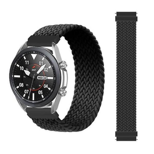 Justerbart nylonflätad elasticitet klockarmband ZOE för Garmin Vivoactive 3 Black