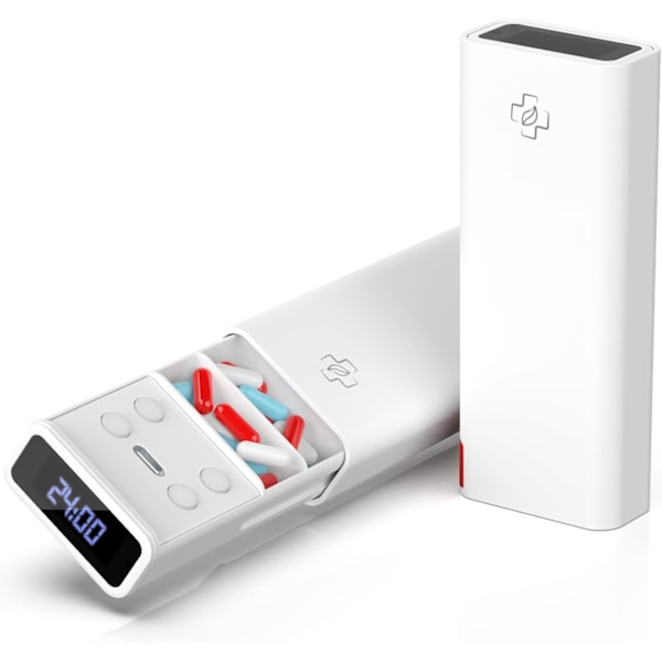 Smart pilleæske med 3 alarmer/dag, LED-display