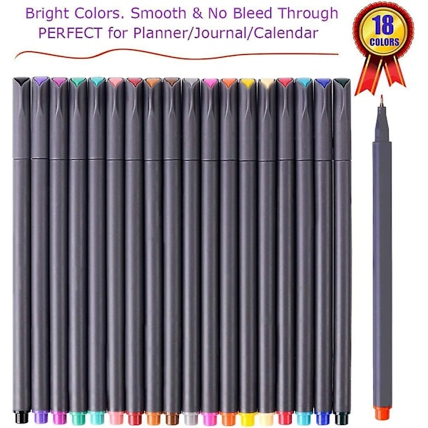 Kreativ farve krog pen akvarel signatur pen 0,38 mm studerende kunst tegne linje pen