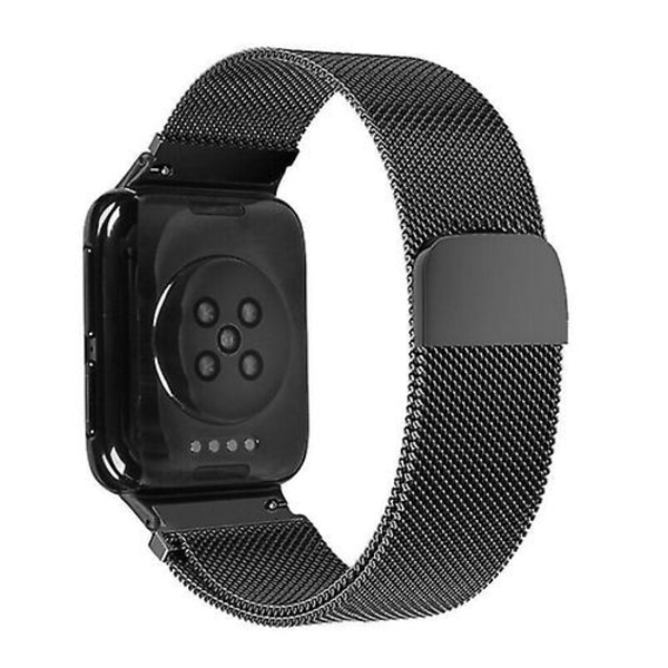 För Oppo Watch 41mm Smart Watch Milanese Rostfritt Stål Metall Armband ISB Black