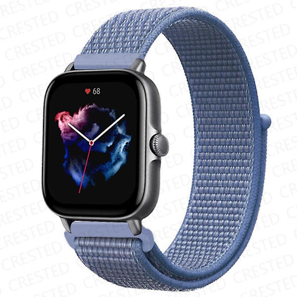 20mm 22mm Rem för Amazfit Gts/2/2e/4/3/mini Gtr 4/2/3/pro 47mm Stratos 3 Nylon Armband Pulseira Correa Amazfit Bip Rem Cape blue 26 22mm