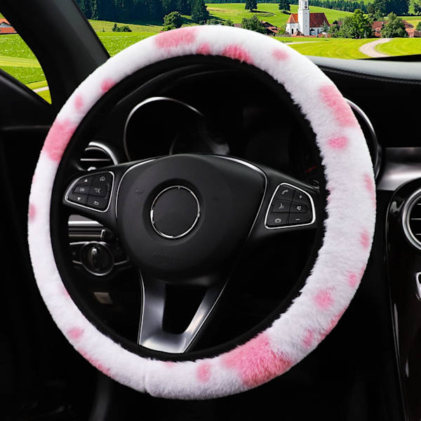 Boho rattmuff med livlig kort plysch. Universell passform