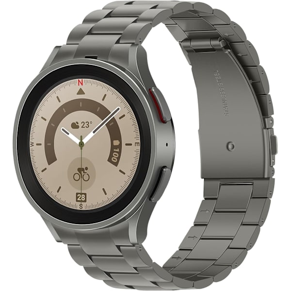 No Gap-band kompatibel med   Galaxy Watch 7/6/5/4/FE Band 44mm 40mm/Watch 6 Classic Band 47mm 43mm/Watch 5 Pro 45mm/Watch 4 Classic, 20mm metall