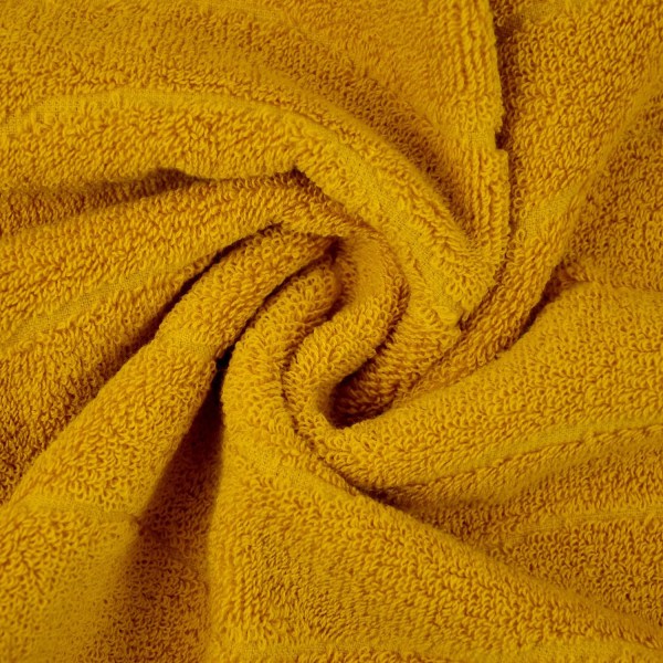 Søde håndklæder sæt med 4 (sennepsgul bølget stribet Jacquard), bomuld blød og åndbar, 2 badehåndklæder 27,5x55 tommer, 2 håndklæder 13x29 tommer