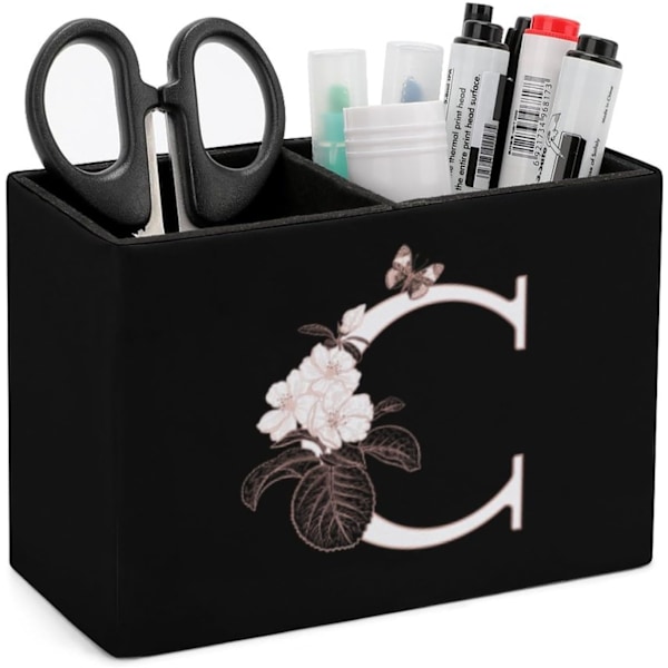 2-fack ncil Holder, C PU Leer ncil Cup, Sttioneries nd Desk Supplies Orgnizer for Home, Office & hool style-23 style-23