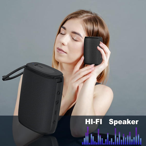 Ipx7 vattentät dusch Bluetooth-högtalare, bärbar trådlös