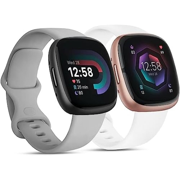 Blød udskiftningsrem til Fitbit Versa 3/Sense (2-pak)
