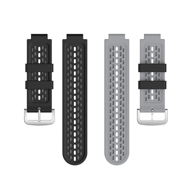 Tvåfärgat silikonarmband för Garmin Approach S2 / S4 BMV Black Grey