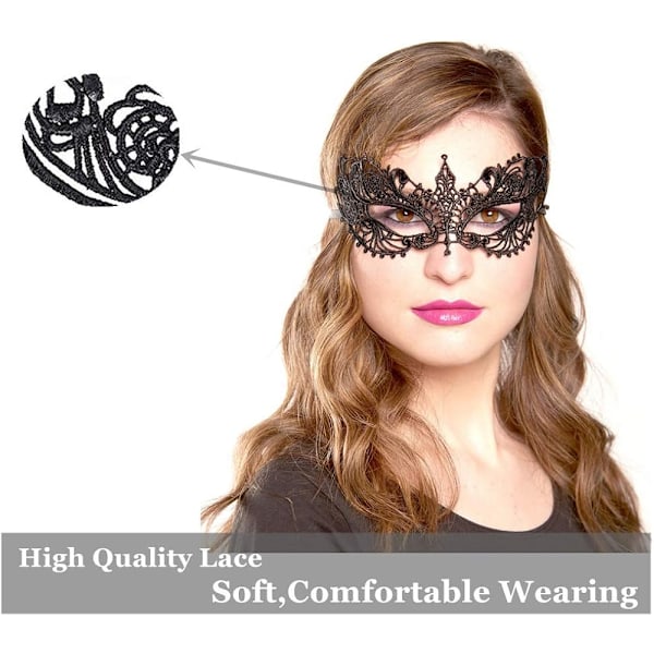 Blondert Masquerade Maske Elastisk, Passer for Voksne, Mykt og skånsomt materiale, Spesielt for