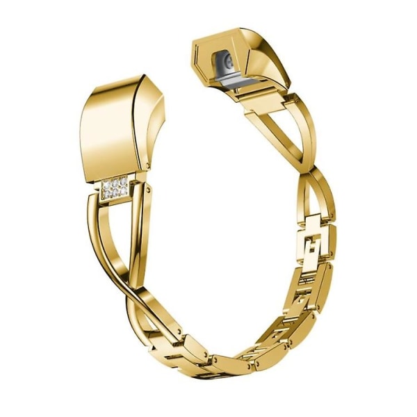 För Fitbit Alta Smart Watch X-formad metallklockarmband BNC gold