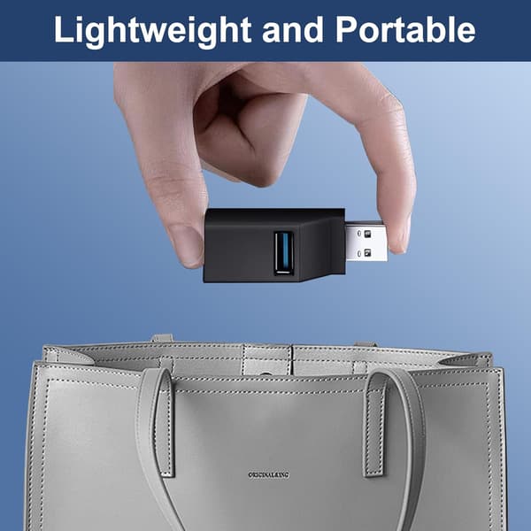 wxsp USB 3.0 Hub, 3-ports splitter (2 USB 2.0 + USB 3.0), højhastighedsdataadapter til pc-bærbar computer og flashdrev