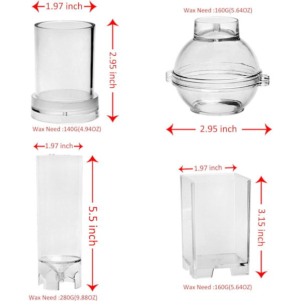 4 stk. plastforme til lysfremstilling - Inklusive