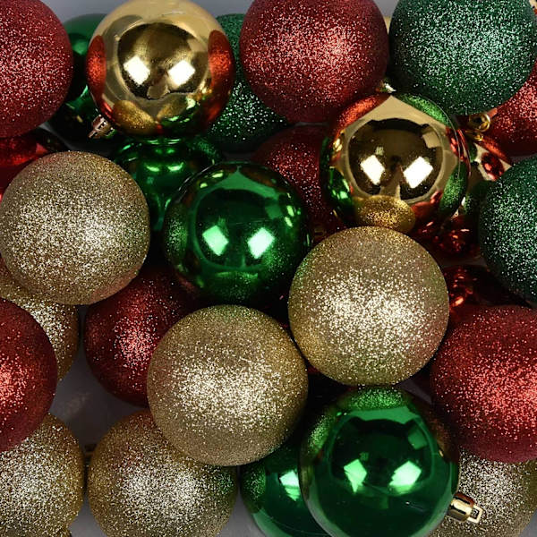 30 st julgranskulor, 2,36 tum krossäkra julgransdekorationer,