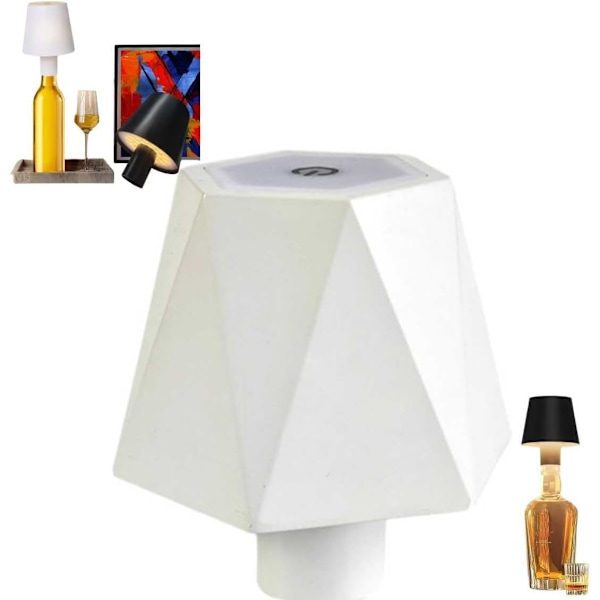 LED Vinflaske Lampe 2000ma USB Genopladelig 3 Farver Dæmpbar Vinflaske Lys Berøring Kontrol Trådløs Bordlampe Natlampe Sengeborde Lamper Bar