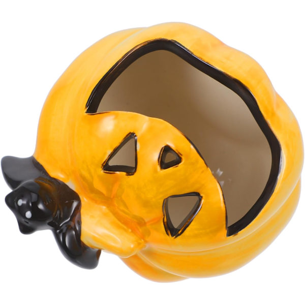Sømløs Halloween Sorte Blomster med Græskar på Røde Cigaretter Rygere Glas Askebæger, Bærbar Cigar Askebakke Holder Rund Etui til Hjem Soveværelse