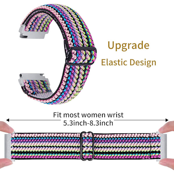 Elastiske remme kompatible med Galaxy Watch3 41mm/Galaxy Watch 42mm