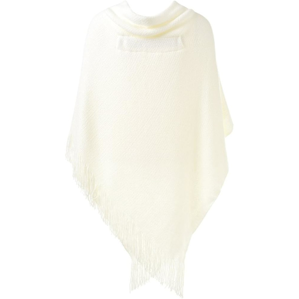 Snygg Hornknapp Rutig Poncho V-ringning, V-fåll