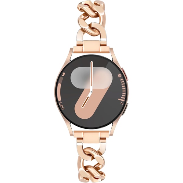 Galaxy Watch 7 6 5 4 band 20mm Cowboy Chain Band for   Galaxy Watch 4 5 6 7 FE Band 40mm 44mm, Women Dressy Metal Band for Watch 7 6 4 Classic/5