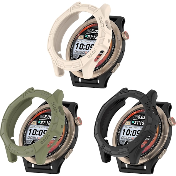 Kotelon näytönsuoja yhteensopiva Amazfit Cheetah/Amazfit Cheetah Pro -älykellon kanssa, pehmeä TPU-kotelo erittäin ohut puskurikotelo kokonaisvaltainen suojakuori Sk