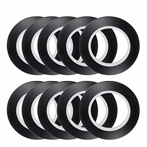 Chart Tape Whiteboard Gridding Graphic Tape Black 3mm Width Self Adehesive Tapes (10 pcs)