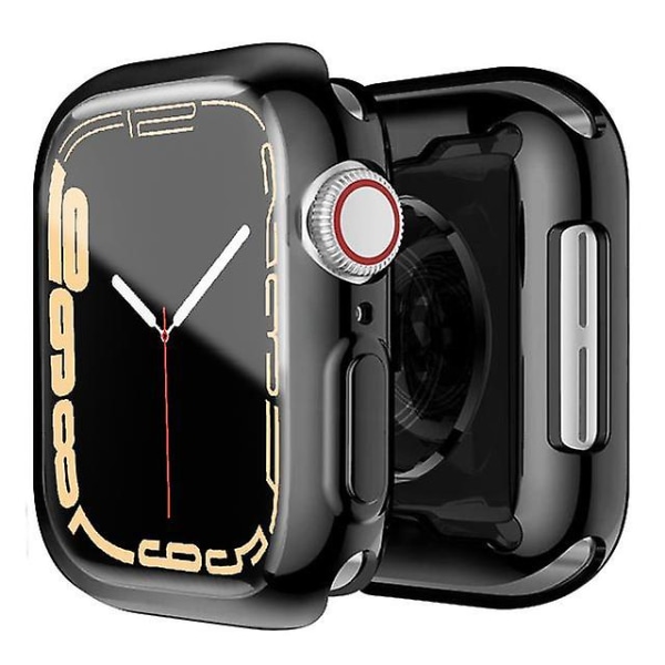 Skärmskydd för Apple Watch-fodral 45 mm 41 mm 44 mm 40 mm 42 mm Tillbehör Heltäckande TPU-stötfångarskydd Serie 7 8 4 6 Se 5 3 black 44MM Serie456 SE