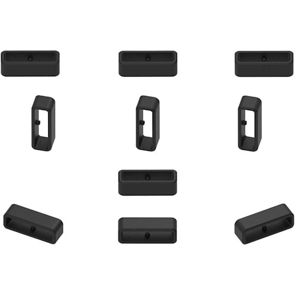 Stroppholdere Kompatible med Coros APEX 46MM/APEX PRO/VERTIX Klokkereimer, Silikon Festringer Sikkerhetssløyfe/Holder/Feste (Svart-6 stk)
