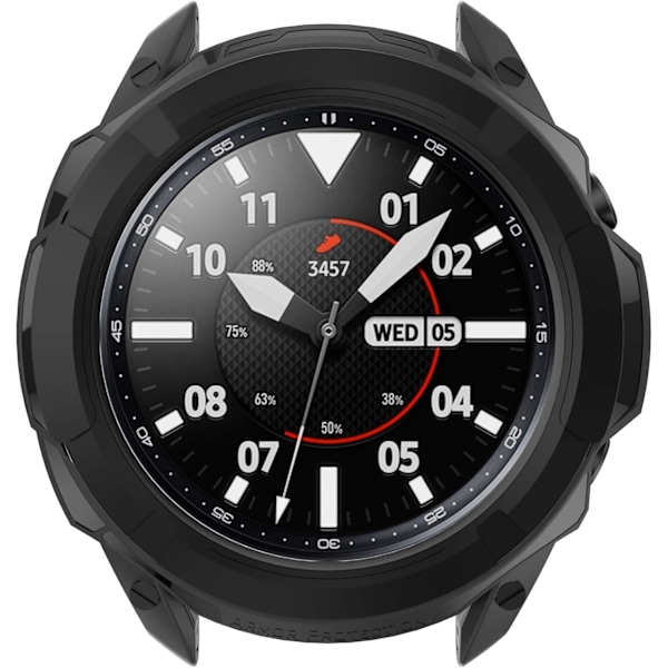 for Galaxy Watch 3 TPU Beskyttelsesdeksel - TPU Beskyttelsesdeksel + Bezel Ring Dial Beskyttelsesdeksel for Galaxy Watch 3 41MM (TPU Svart, 41MM)