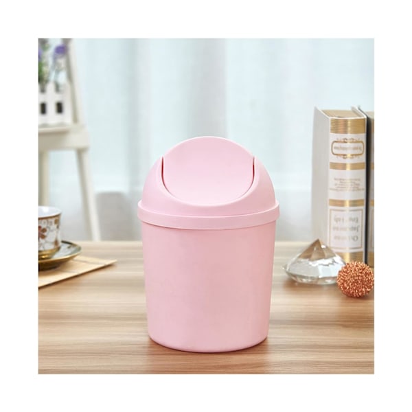 Plast Mini Soptunna Soptunna med Svinglock Tiny Desktop W
