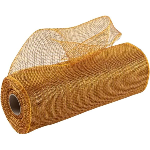 Bryllupskrans Guld Deko Mesh - 10\" x 10 Yards, Efterår, Thanksgiving Dekoration,