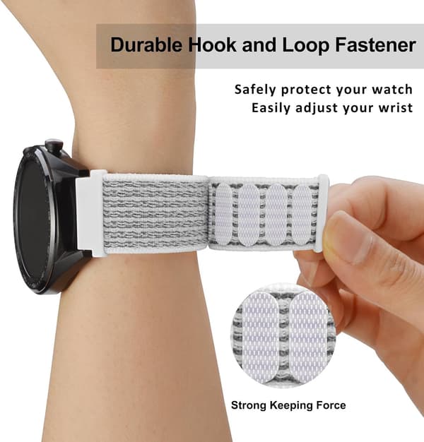 22 mm justerbart nylonarmband, snabbfäste sportögla