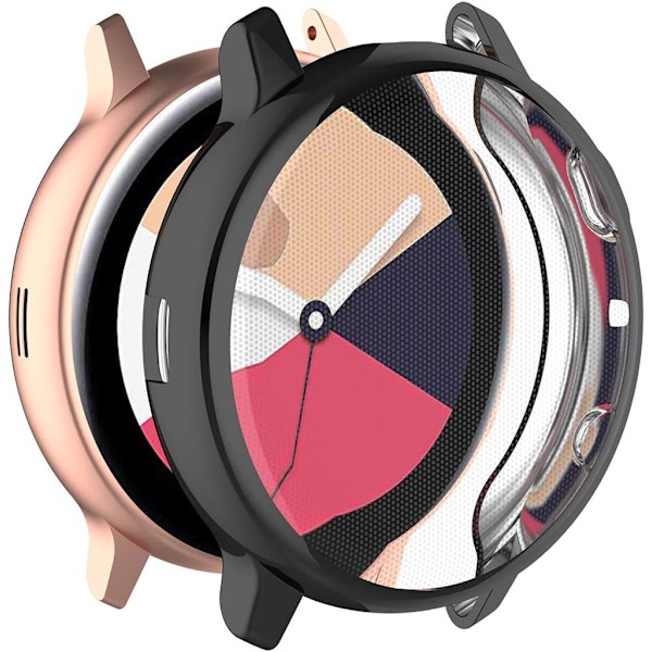 Fullständigt Skydd Skal för Galaxy Watch Active 2 40mm (SM-R830), Mjukt Anti-Fall Skyddsfodral för Galaxy Watch Active 2 40mm (SM-R830) (Svart) Svart