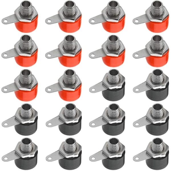 20 PCS 4mm Banana Female Socket Jack Connectors for Amplifiers