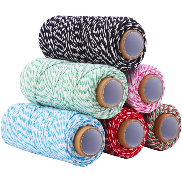 328 meter Bakers Twine Cord Bomullssnor Tau for Gaveinnpakning, Kunst og Håndverk