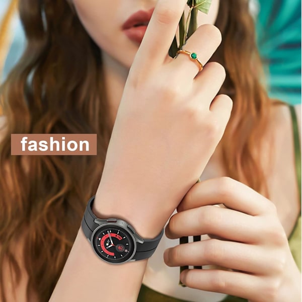 Magnetiske bånd kompatible med Galaxy Watch 5 Pro-bånd 45 mm, Galaxy Watch 7 6-bånd 40 mm 44 mm, Galaxy Watch 6 Classic-bånd 43 mm 47 mm, ingen gap myk